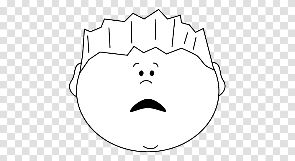 Black And White Scared Face Boy Clip Art Kids Clip, Stencil, Snowman, Winter, Outdoors Transparent Png