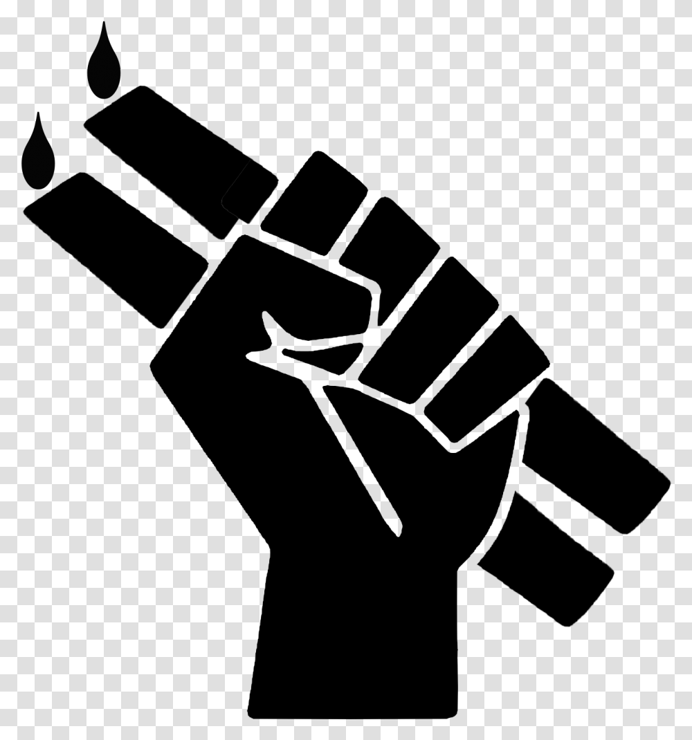 Black And White Shabbos Candles Fist Black Power, Hand, Adapter, Lighter, Plug Transparent Png