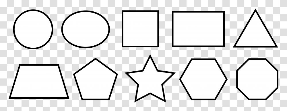 Black And White Shapes Clip Art, Star Symbol, Rug, Emblem Transparent Png