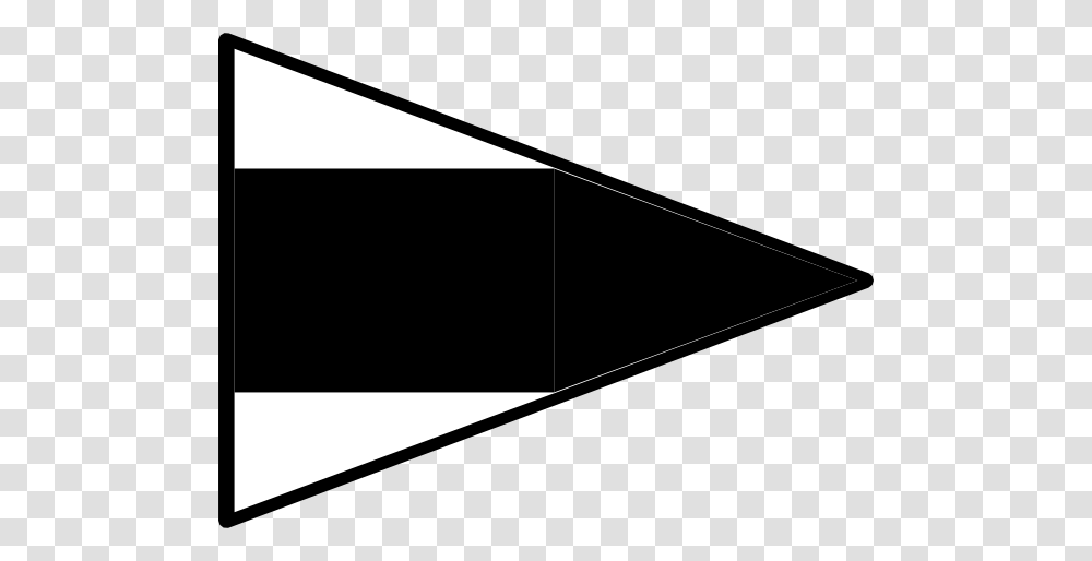 Black And White Signal Flag Clip Art For Web, Triangle, Arrow, Pencil Transparent Png