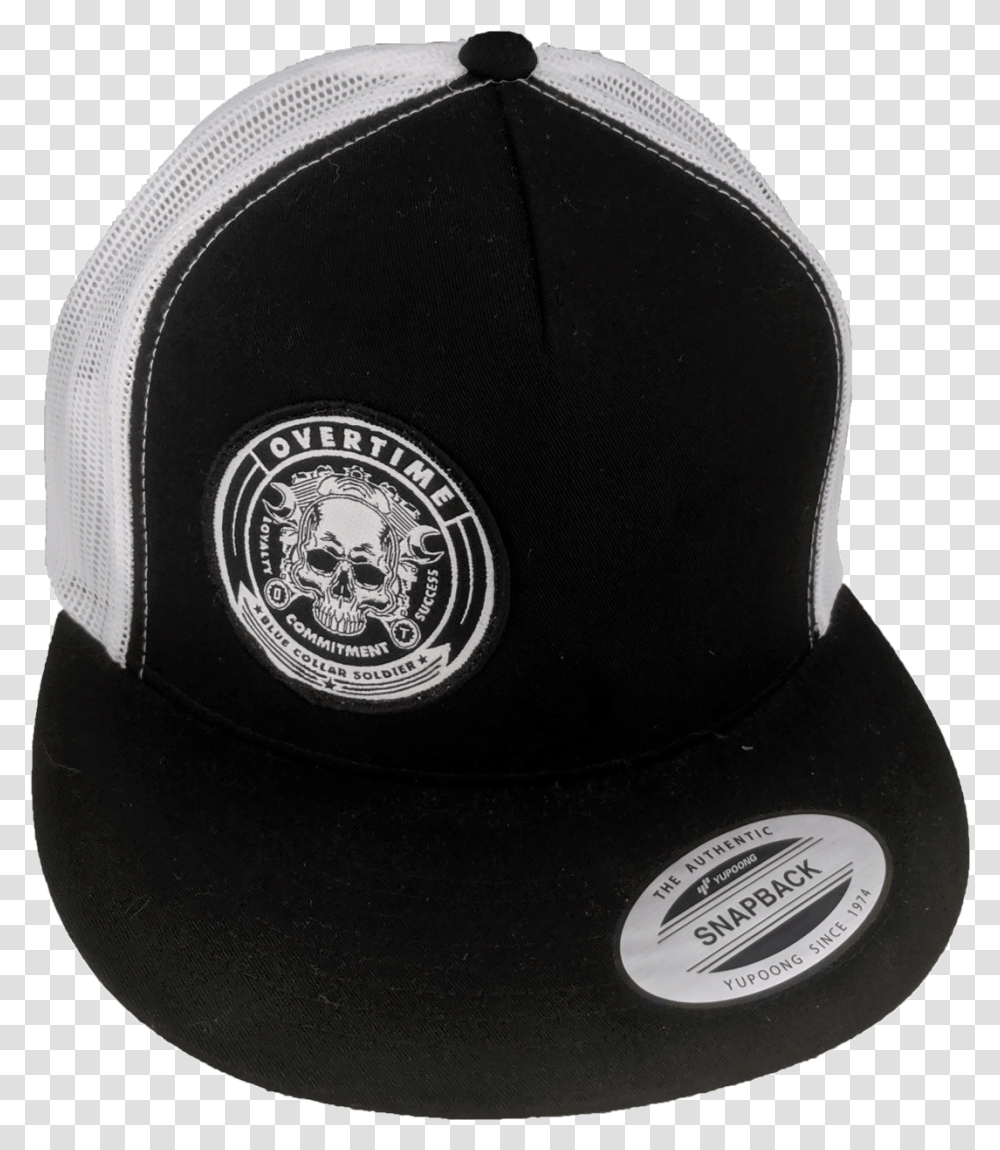 Black And White Skull Amp Motor Baseball Cap, Apparel, Hat, Helmet Transparent Png