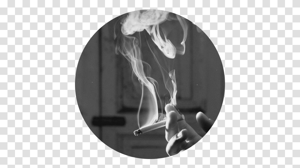 Black And White Smoke Aesthetic Sticker Aesthetic Yungblud Lyrics, Person, Human, Smoking, Hole Transparent Png