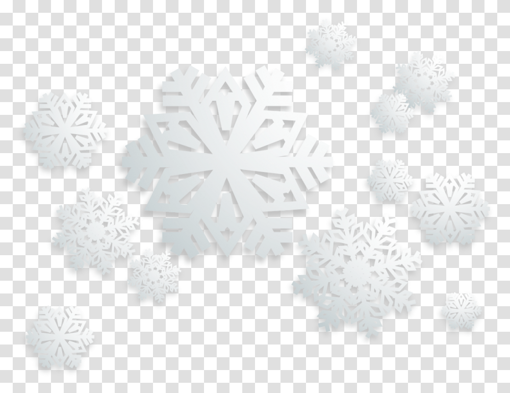 Black And White Snowflake Pattern White Snowflakes Pattern Transparent Png