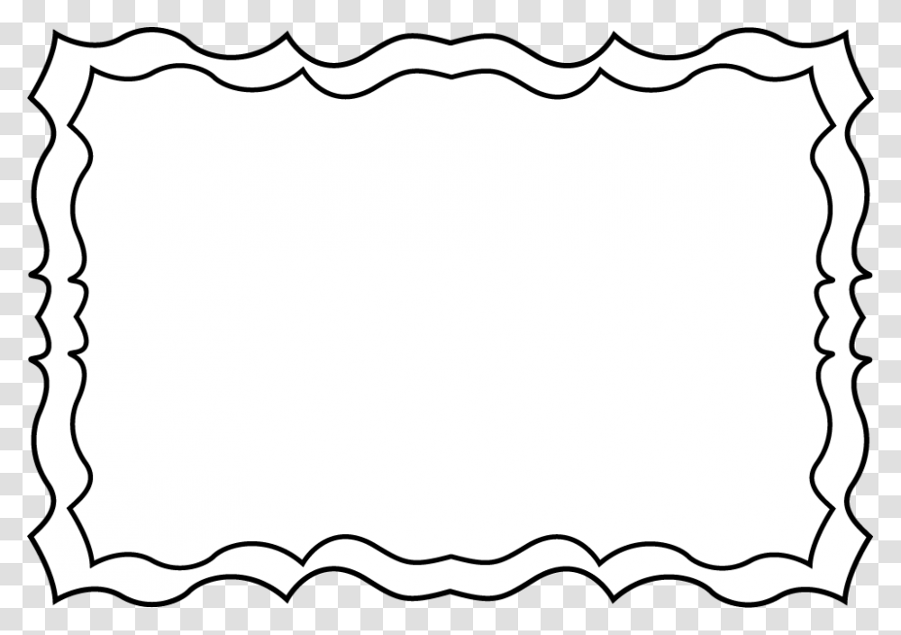 Black And White Squiggly Frame Framesorders Frame Clip Art, Oval, Roof, Texture, Scroll Transparent Png