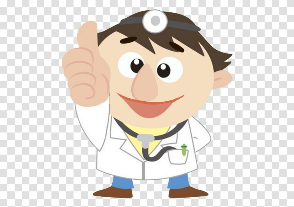 Black And White Stock Cartoon Physician Thumb Signal Doctor Cartoon Thumbs Up, Snowman, Winter, Outdoors, Nature Transparent Png