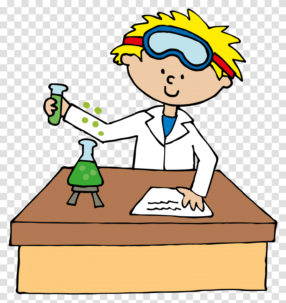 Black And White Stock Cliparthot Of Science Sciences Clip Art, Scientist, Worker, Performer Transparent Png