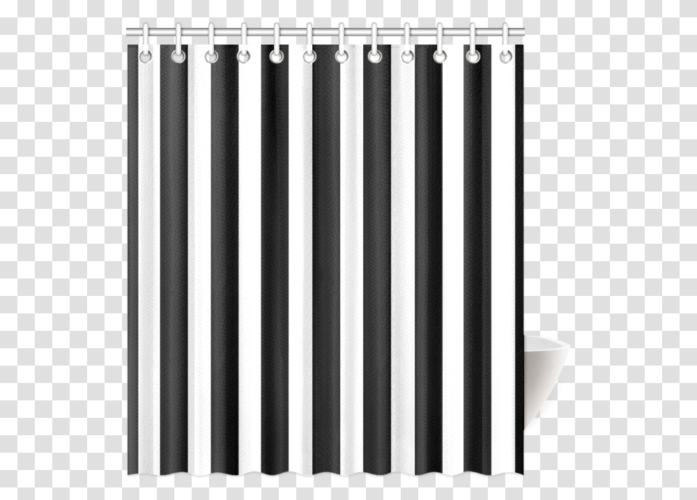 Black And White Stripes Cool Design Shower Curtain Musical Keyboard, Gate, Door, Crib, Furniture Transparent Png