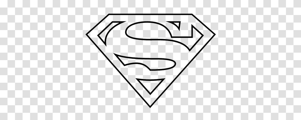 Black And White Superman Logo Image Arts, Label, Trademark Transparent Png