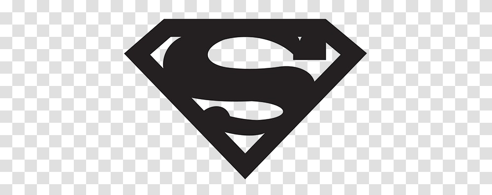 Black And White Superman Logo Superman Thin Blue Line, Text, Label, Symbol, Business Card Transparent Png