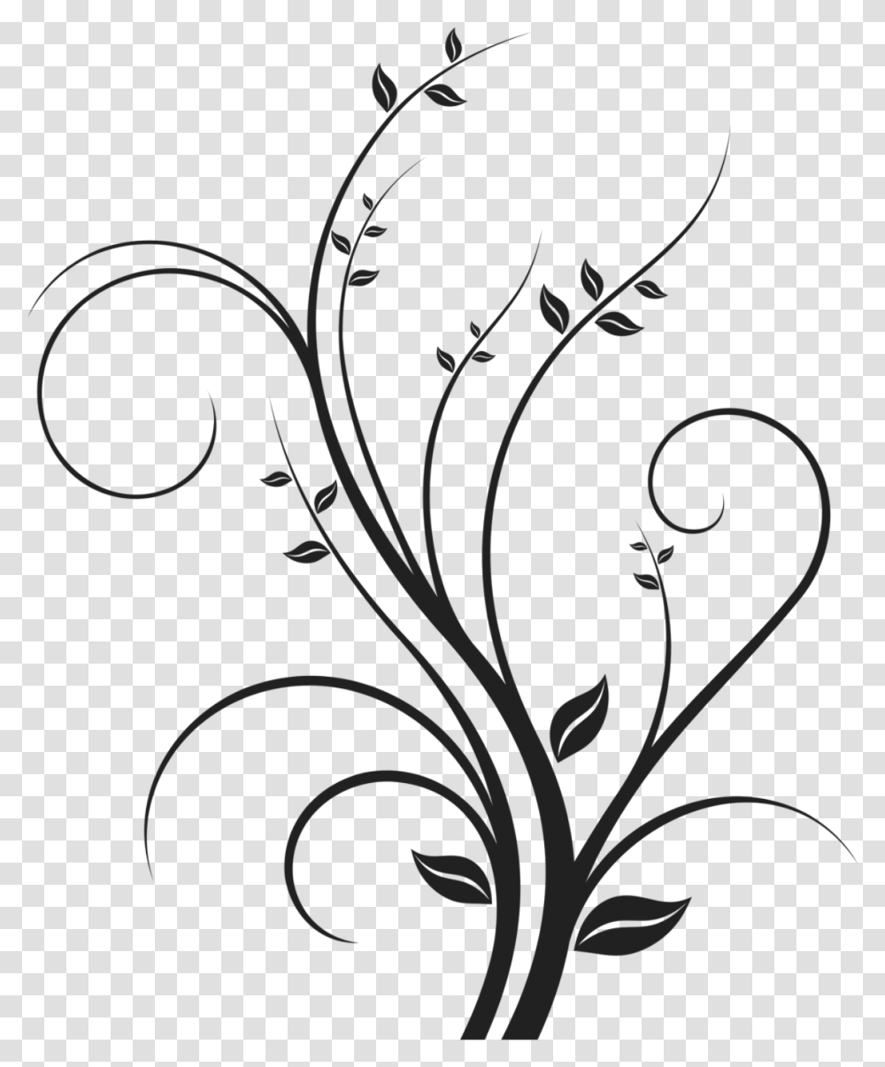 Black And White Swirl Design, Floral Design, Pattern Transparent Png