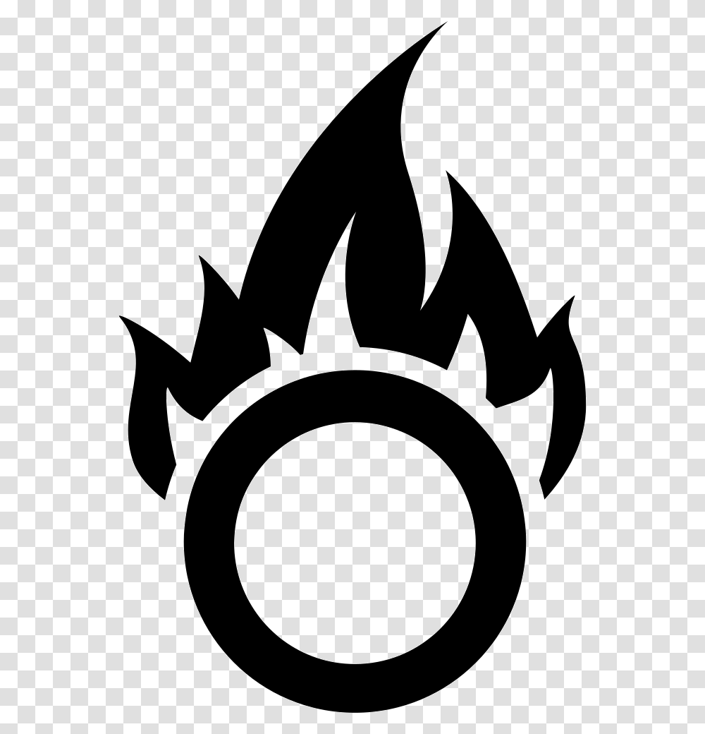 Black And White Symbol For Fire, Stencil, Flame, Crown, Jewelry Transparent Png