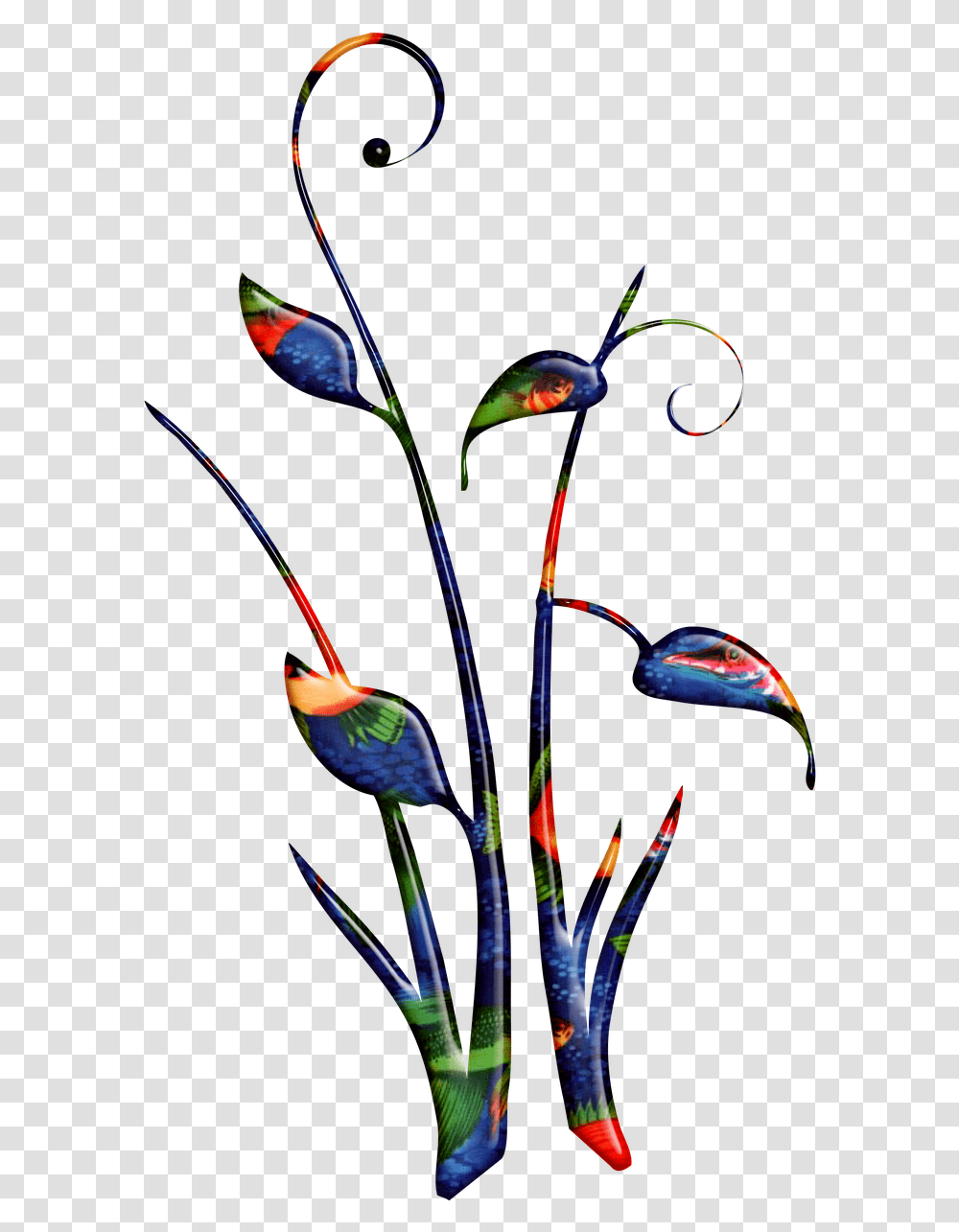 Black And White Tall Flowers Clipart, Adventure, Bird, Animal Transparent Png