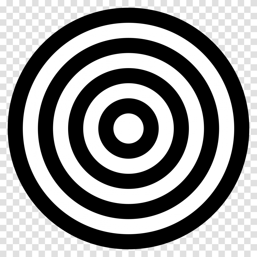 Black And White Target Clip Art Vector Clip Circle, Spiral, Rug, Coil Transparent Png