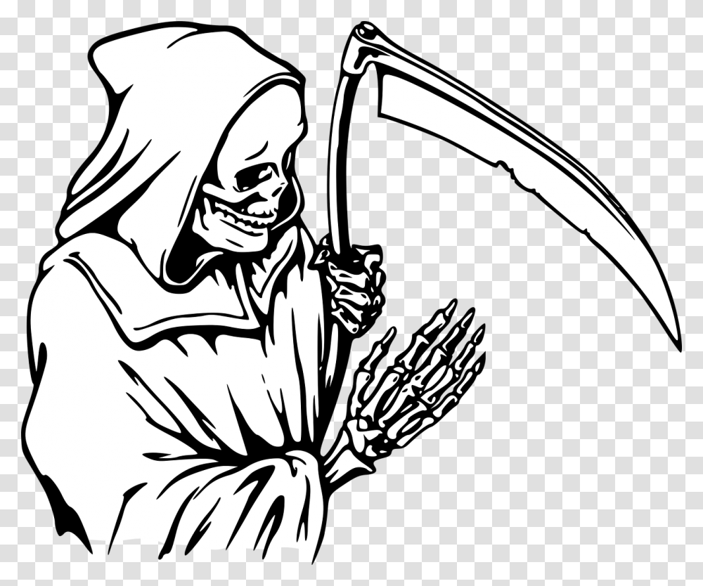 Black And White The Reaper, Knight, Drawing, Duel Transparent Png
