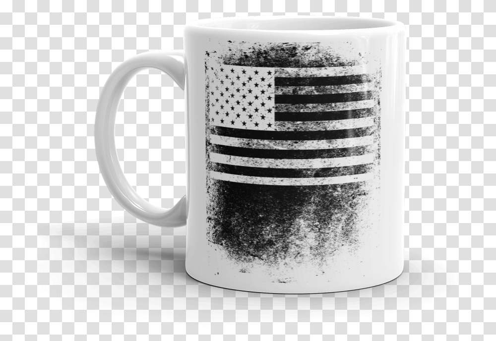 Black And White Thumb Print Flag Design Us Coffee Cup, Milk, Beverage, Drink Transparent Png