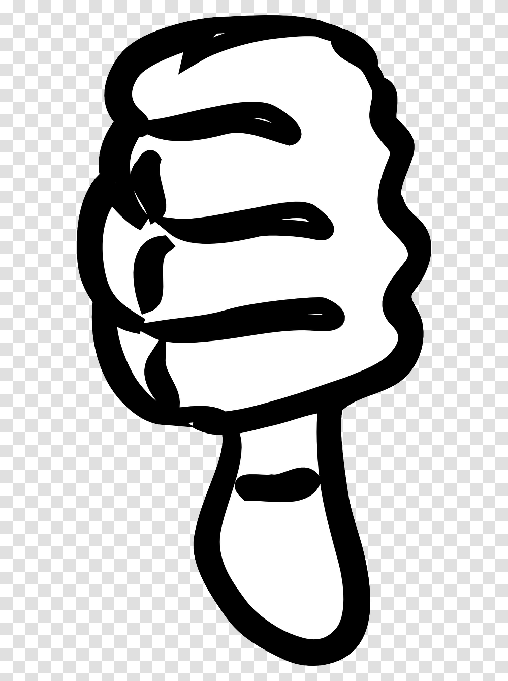 Black And White Thumbs Down, Stencil, Silhouette, Label Transparent Png