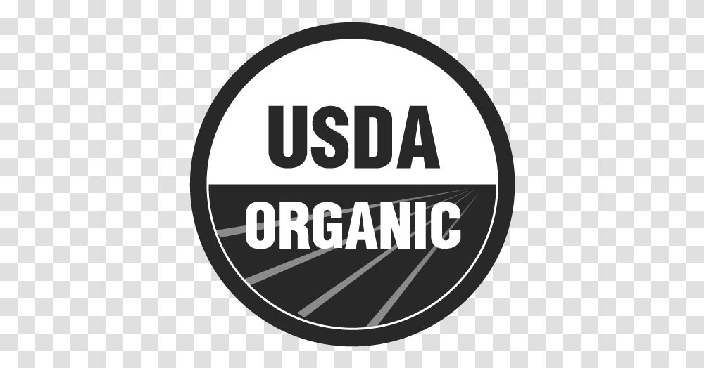 Black And White Usda Organic Label, Text, Word, Sticker, Alphabet Transparent Png