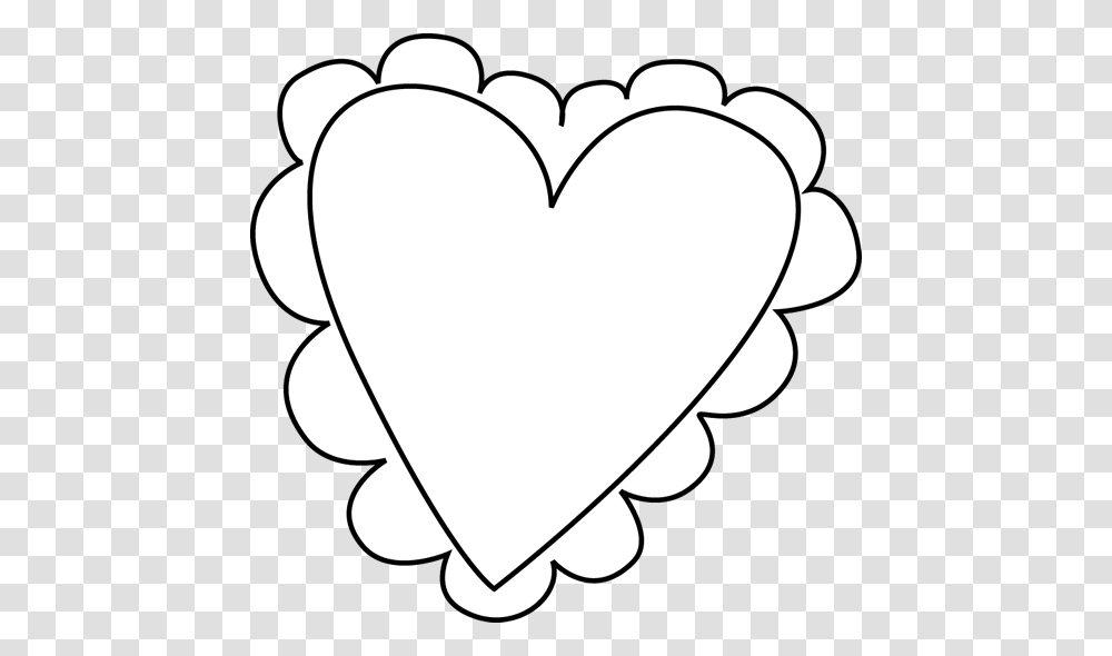 Black And White Valentines Day Heart Clip Art, Stencil, Pillow, Cushion Transparent Png
