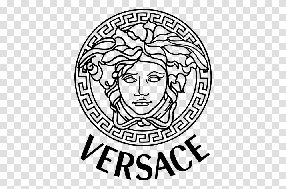Black And White Versace Logo, Gray, World Of Warcraft Transparent Png