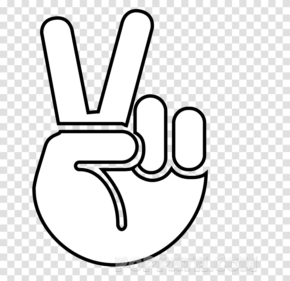 Black And White Victory Hand Emoji, Scissors, Blade, Weapon, Weaponry Transparent Png