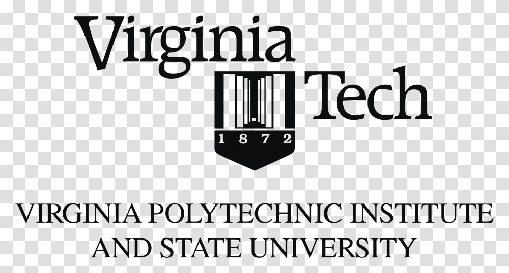 Black And White Virginia Tech Logo, Advertisement, Poster, Alphabet Transparent Png