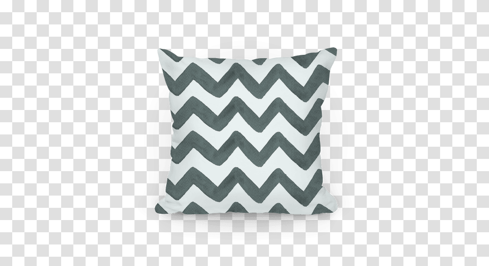 Black And White Watercolor Chevron Pattern Throw Pillow Lookhuman, Cushion, Rug Transparent Png