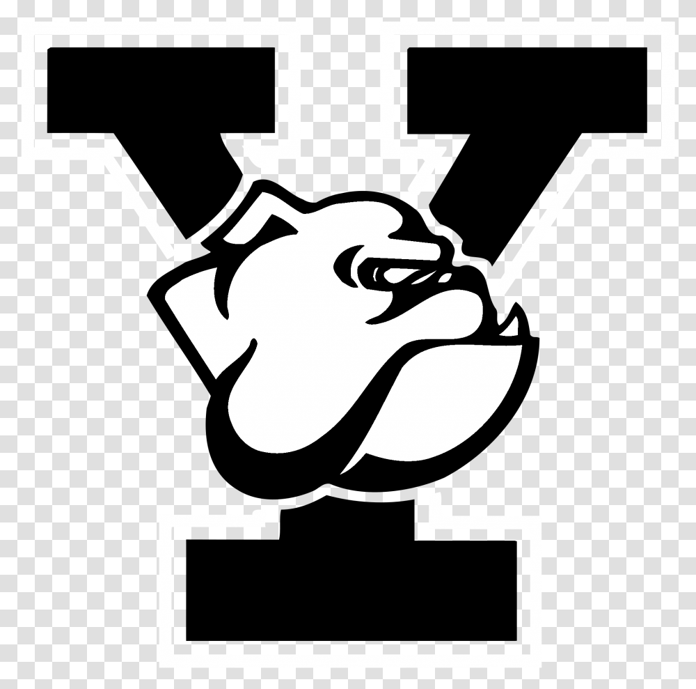 Black And Whiteclip Articonfictional Designgraphicsart Yale Bulldogs Logo, Stencil, Trademark Transparent Png