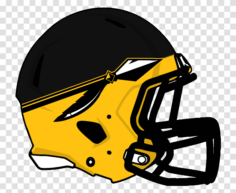 Black And Yellow Football Helmet, Apparel, Crash Helmet, Team Sport Transparent Png