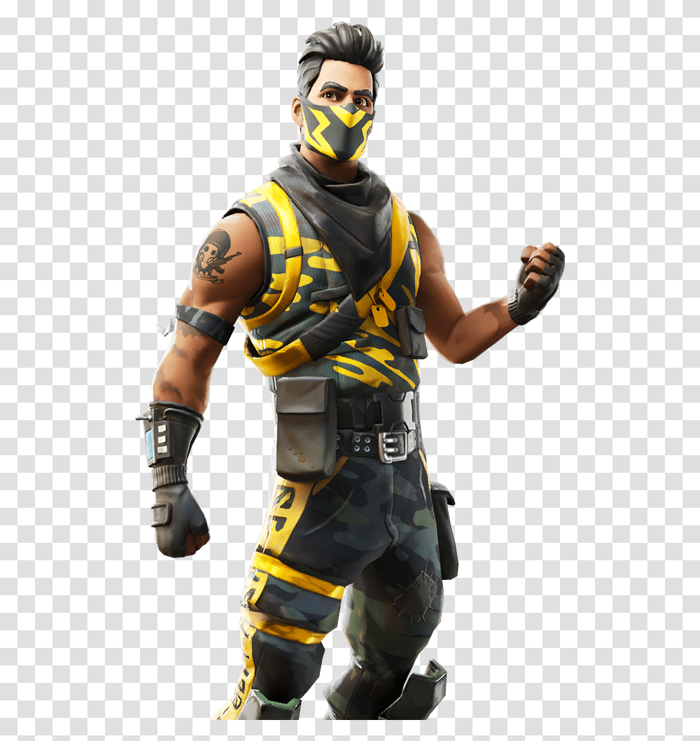 Black And Yellow Fortnite Skin, Person, People, Overwatch Transparent Png