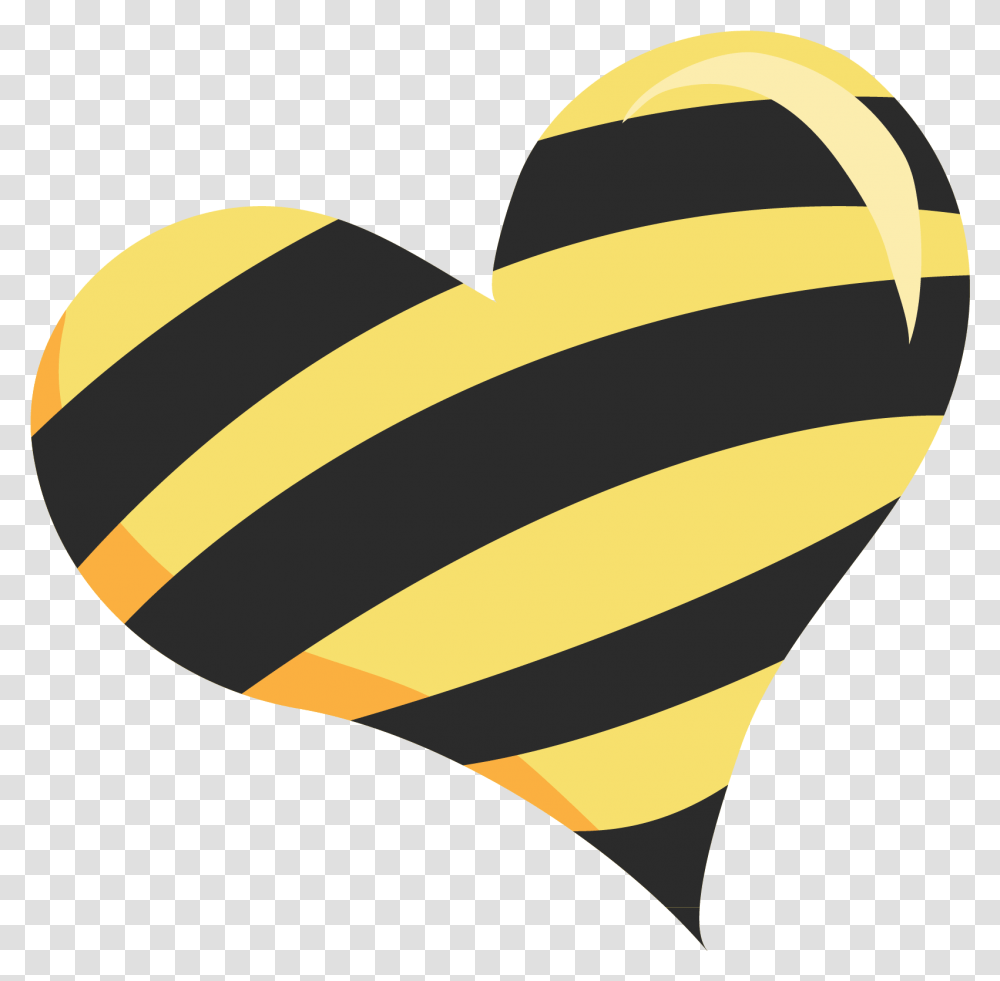 Black And Yellow Heart Clipart Corazn Amarillo Y Negro, Tape, Mustache Transparent Png