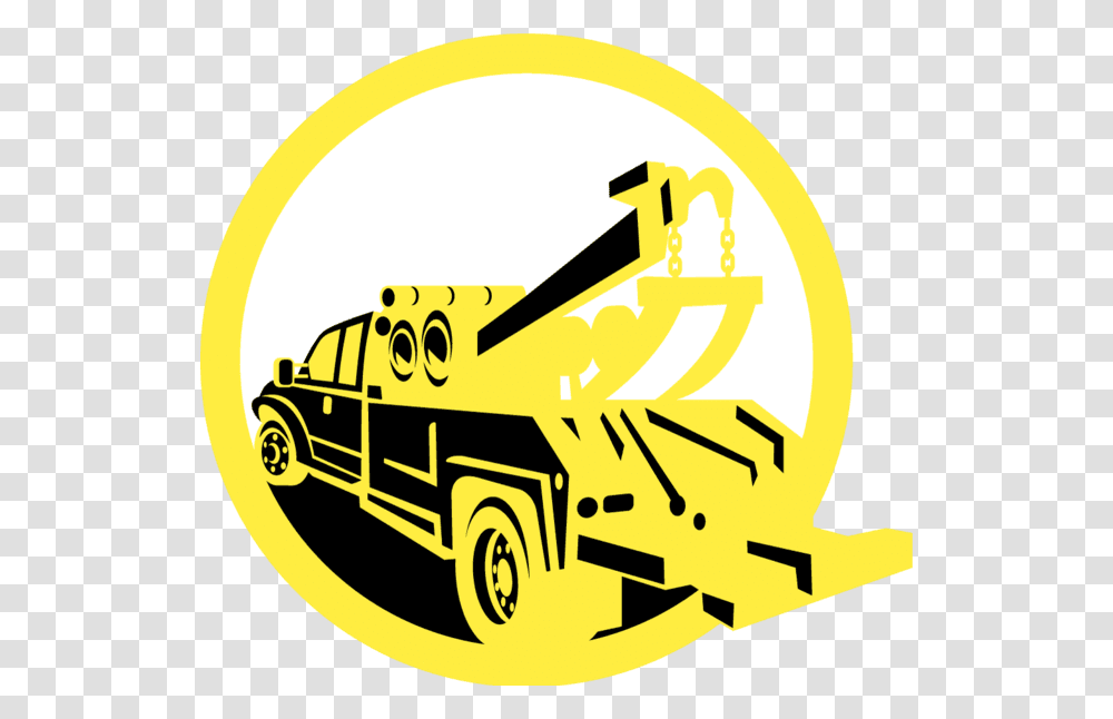Black And Yellow Tow Truck Clipart Download, Vehicle, Transportation Transparent Png