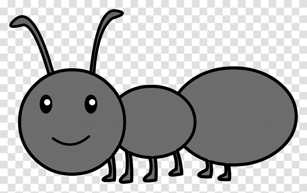 Black Ant Clip Art Cute Ant Clipart Black And White Letters, Animal, Invertebrate, Insect, Snail Transparent Png
