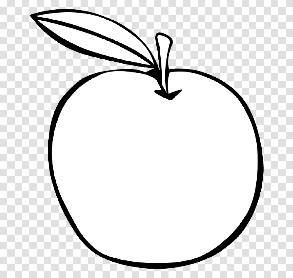 Black Apple Food Fruit Menu Apples Outline Public, Plant Transparent Png