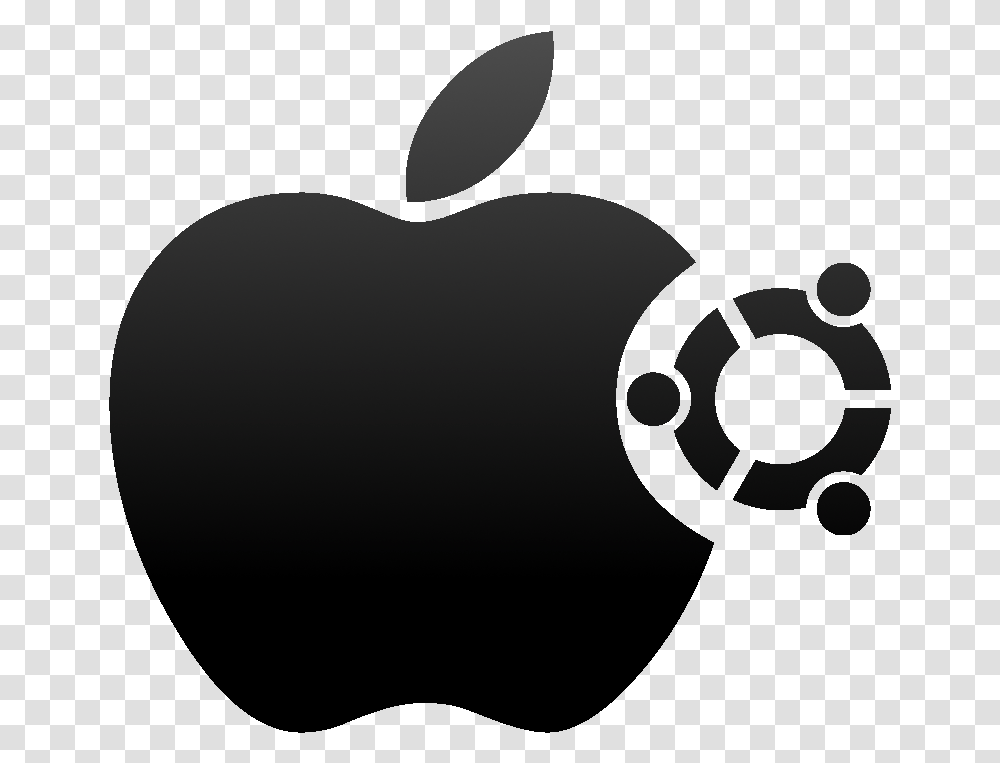 Black Apple Logo Background Ubuntu Icon White, Weapon, Weaponry, Hand, Plant Transparent Png