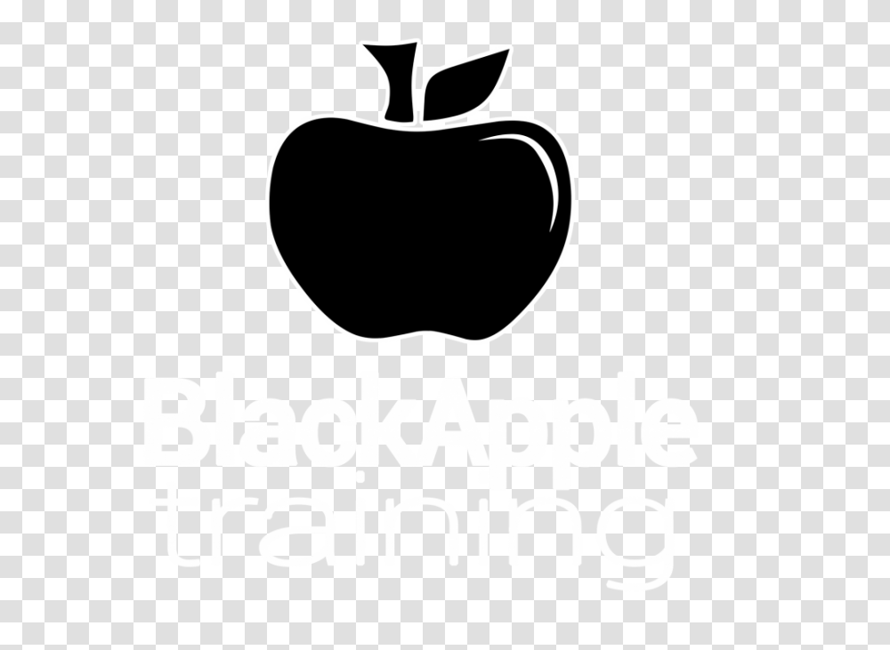 Black Apple Logo Large White Outline Tentac, Plant, Fruit, Food Transparent Png