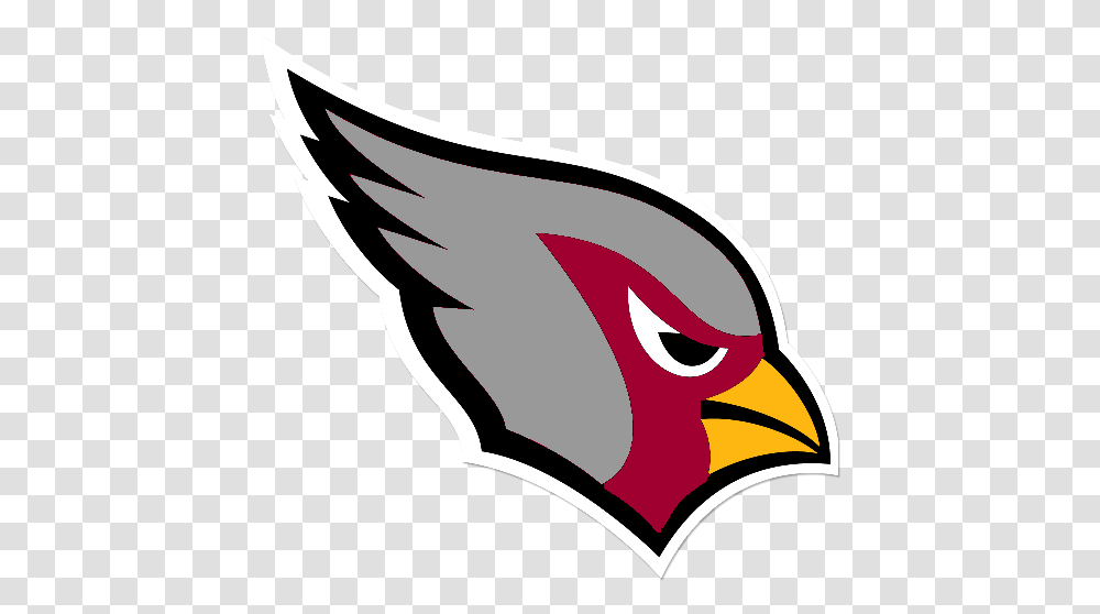 Black Arizona Cardinals Logo, Bird, Animal, Beak Transparent Png