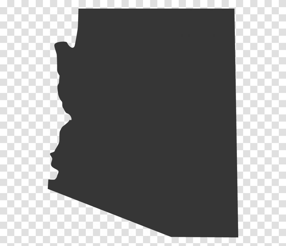 Black Arizona State Outline, Silhouette, Face, Gray Transparent Png