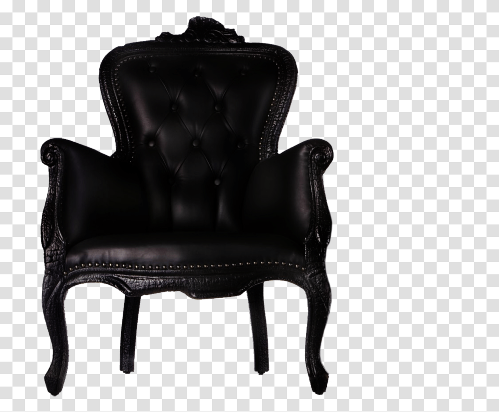 Black Armchair Image Black Leather Chair, Furniture Transparent Png