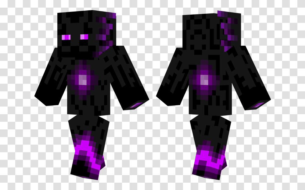 Black Armor Minecraft Skin, Purple, Light Transparent Png