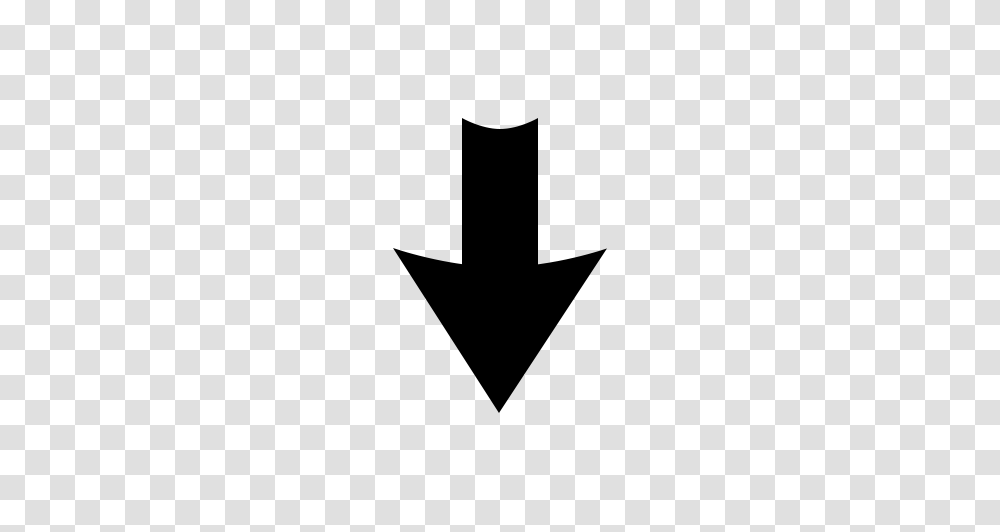 Black Arrow Down Free Download, Cross, Cutlery Transparent Png