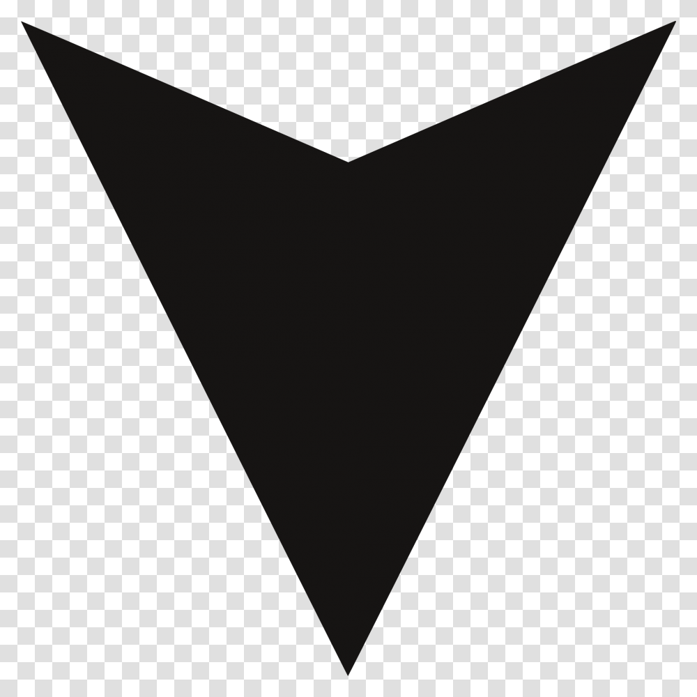 Black Arrow Down, Triangle Transparent Png