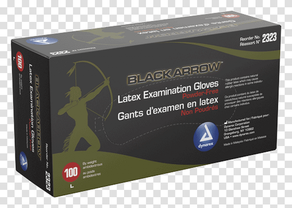 Black Arrow Latex Gloves Medical Supply, Text, Paper, Business Card, Flyer Transparent Png