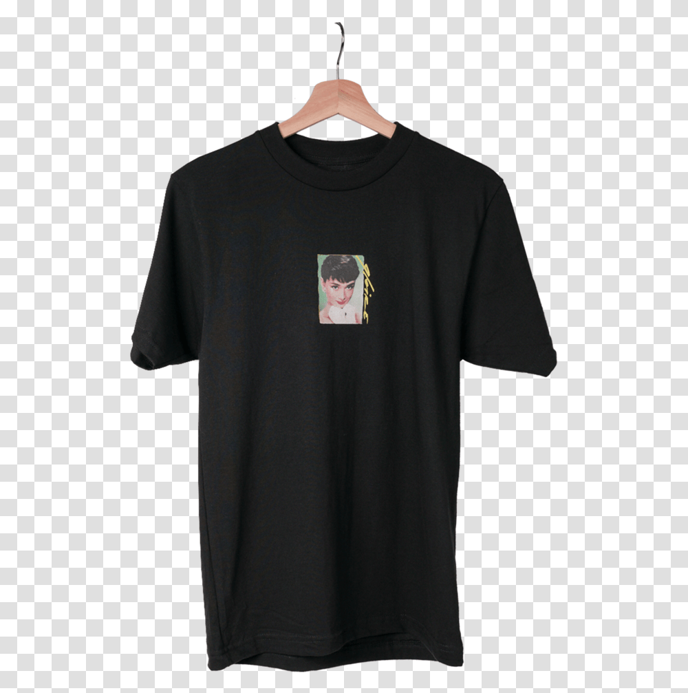 Black Audrey Tshirt, Apparel, T-Shirt, Sleeve Transparent Png