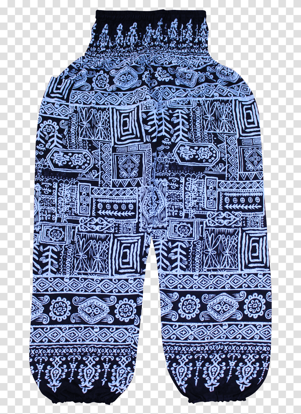 Black Aztec Harem Pants From Bohemian Island Pattern, Apparel, Rug, Headband Transparent Png