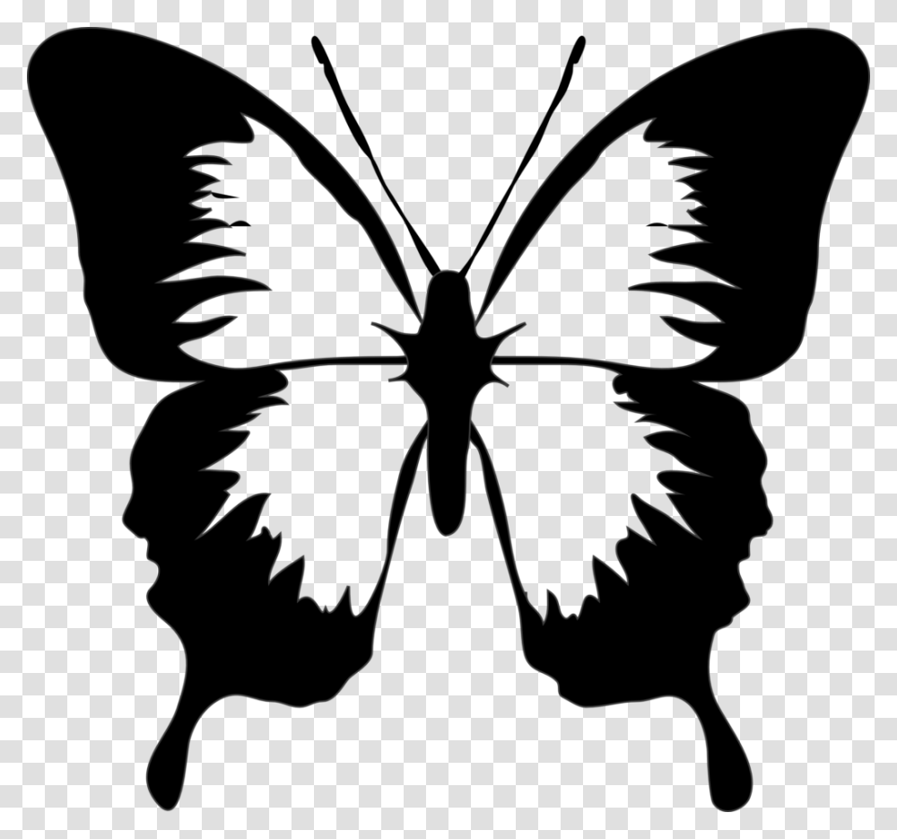 Black Baby Butterflies, Insect, Invertebrate, Animal, Stencil Transparent Png