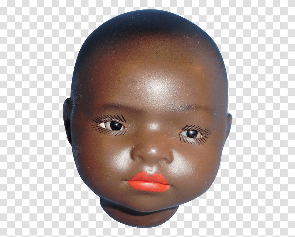 Black Baby Doll Head, Toy, Person, Human, Face Transparent Png