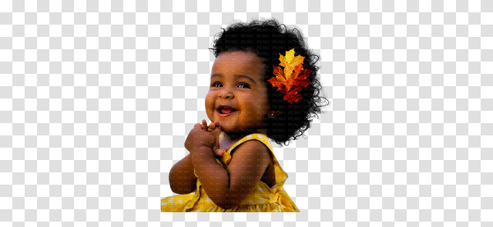 Black Baby Infant Download Original Size Image Curly Hair Chubby Baby, Leaf, Plant, Face, Person Transparent Png
