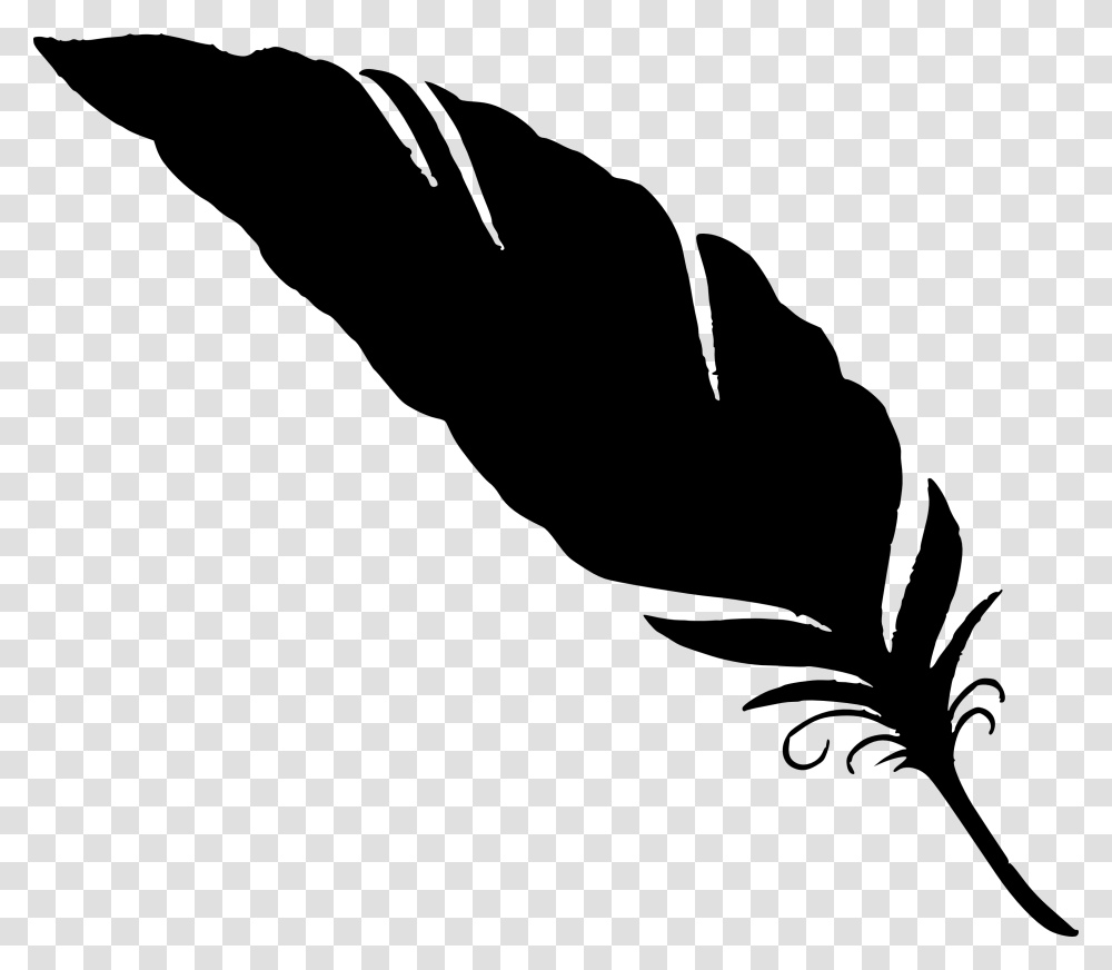 Black Background Feather, Silhouette, Stencil, Person, Human Transparent Png