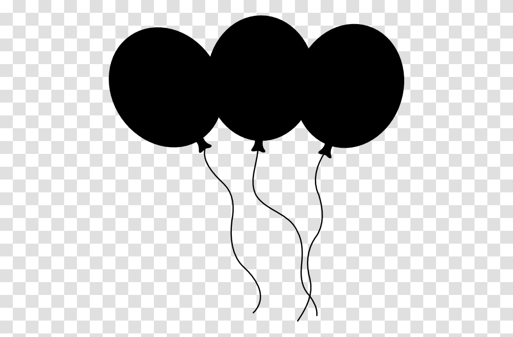 Black Balloons Clip Art, Stencil, Silhouette Transparent Png