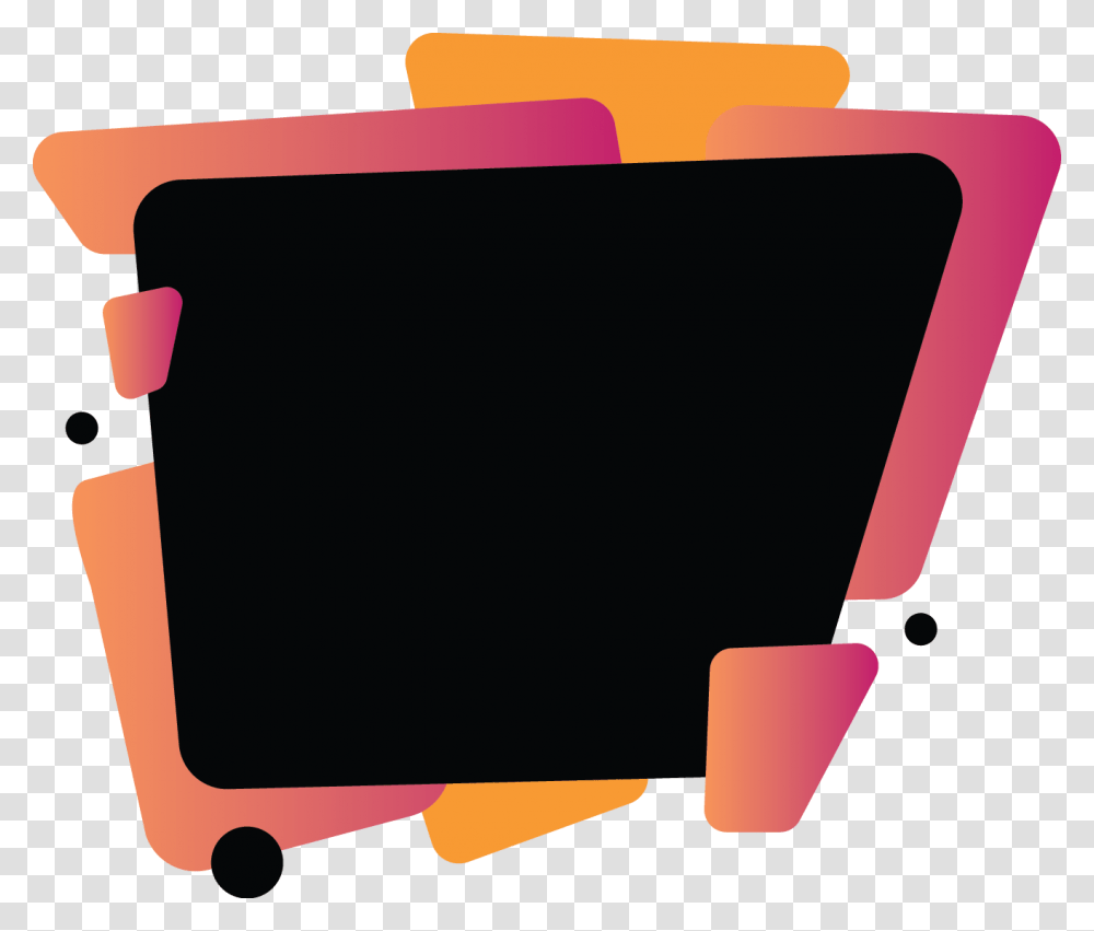 Black Banner With Pink Orange Gradient Abstract, Bag, Cushion, File Binder Transparent Png